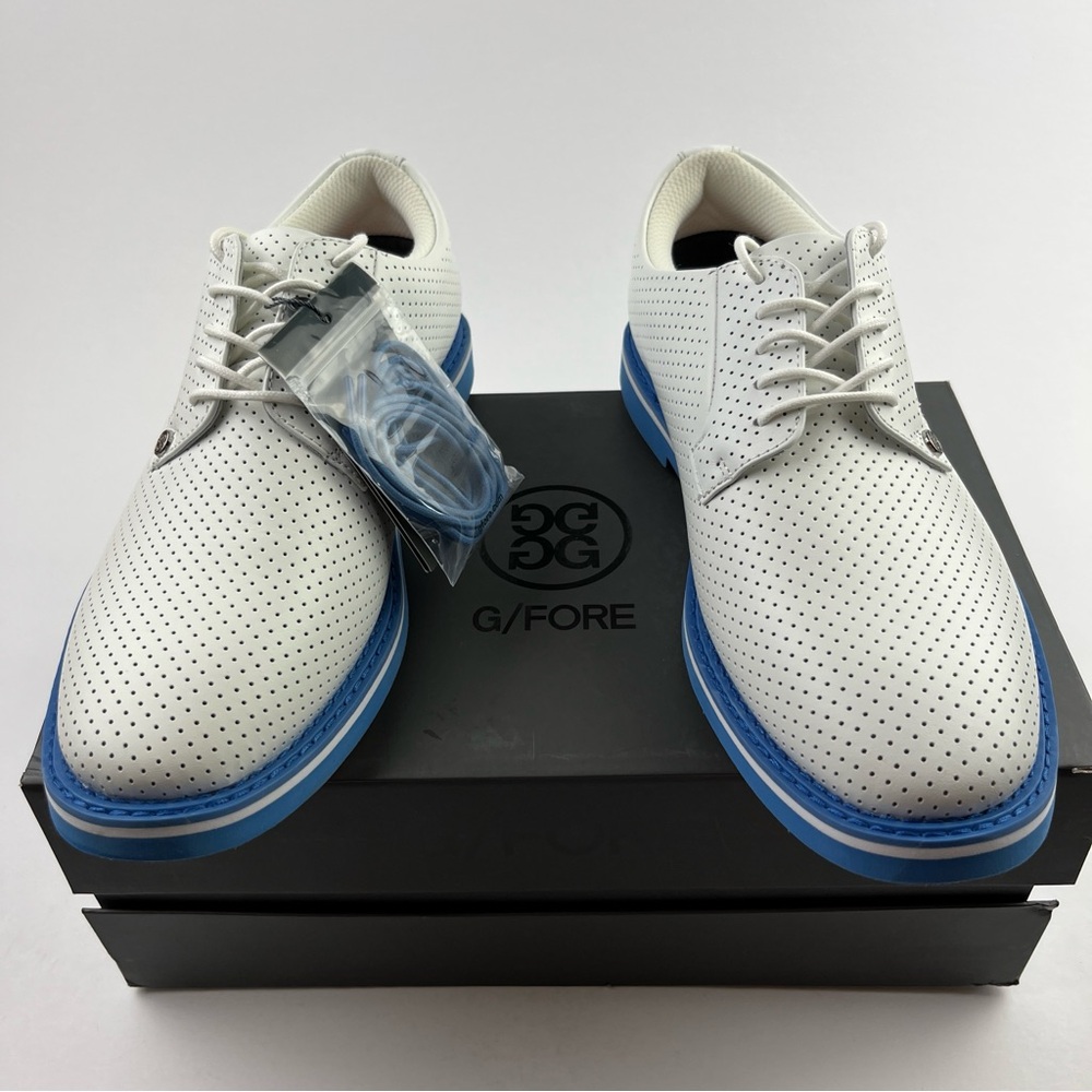 G/FORE Gallivanter Perforated Leather Golf Shoes Men’s 10.5 G4MA23EF01-CERUL - Picture 3 of 12